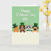 St Patricks Day Wife Animal Card カード (黄色い花)