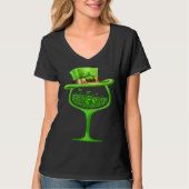 St Patricks Day Wine Glasses C Irish C Shamrock Tシャツ (正面)