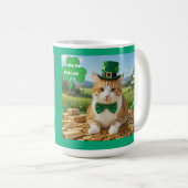 St Patrick's Day with Cat Humor  コーヒーマグカップ (正面右)
