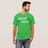 St Patricks Day Women Funny Sassy Lassie Tシャツ (正面フル)
