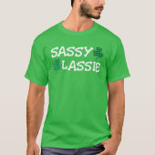 St Patricks Day Women Funny Sassy Lassie Tシャツ (正面)