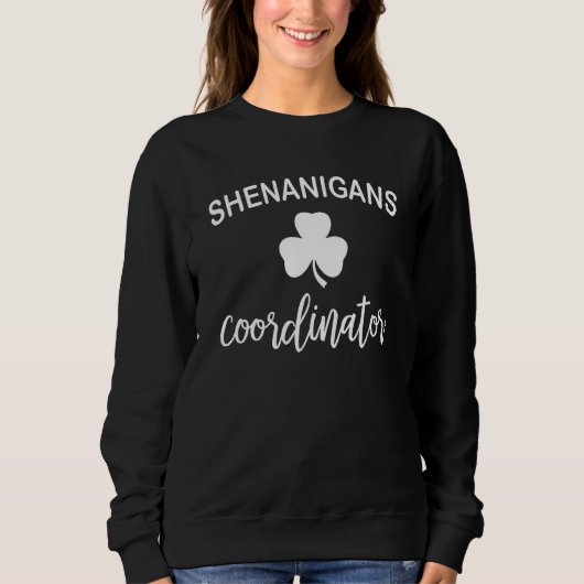 St Patricks Day Womens Tops Shamrock Shenanigans C スウェットシャツ (正面)