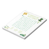St. Patrick's Day Word Search ノートパッド (回転)