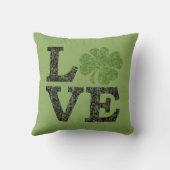 St patricks dayLOVE with shamrock クッション (裏面)