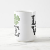 St patricks dayLOVE with shamrock コーヒーマグカップ (中央)