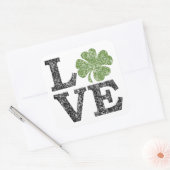 St patricks dayLOVE with shamrock スクエアシール (封筒)