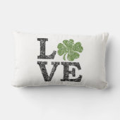 St patricks dayLOVE with shamrock ランバークッション (裏面)