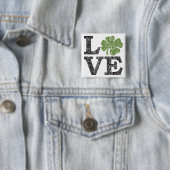 St patricks dayLOVE with shamrock 缶バッジ (インサイチュ)