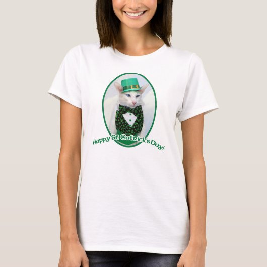 St patricks dayTシャツバイスケジックスマキャット Tシャツ (正面)