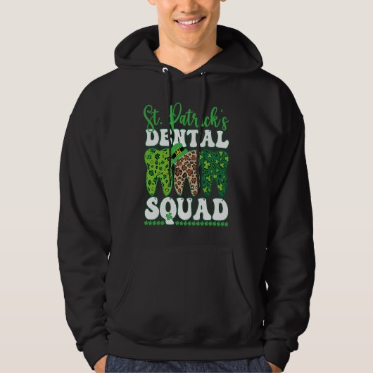 St Patrick's Dental Squad Leopard Tooth For Dentis パーカ (正面)