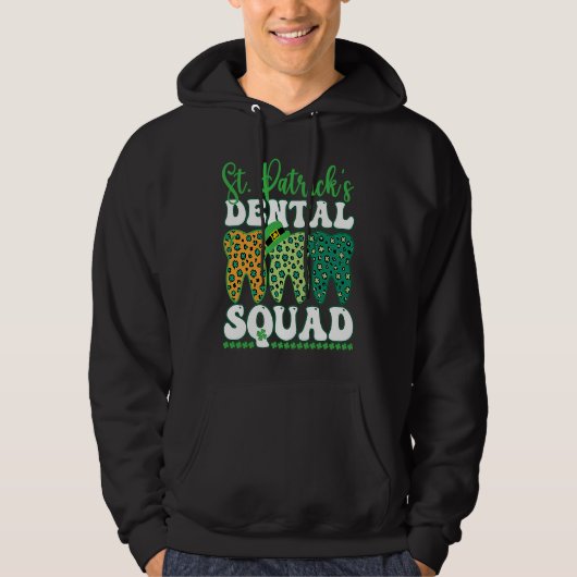 St Patrick's Dental Squad Leopard Tooth For Dentis パーカ (正面)