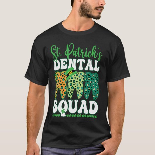 St Patrick's Dental Squad Leopard Tooth For Dentis Tシャツ (正面)