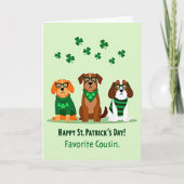 St Patricks Dogs Cousin Card カード (正面)