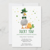 St. Patrick's Ducky You Party Invitation 招待状 (正面)
