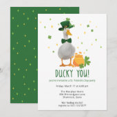 St. Patrick's Ducky You Party Invitation 招待状 (正面/裏面)