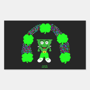 St. Patrick's FrankenCheese長方形ステッカー 長方形シール