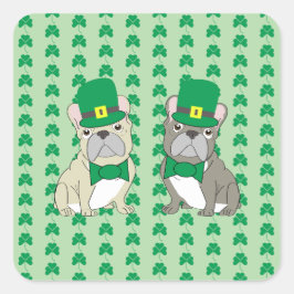 St. Patricks French Bulldogs スクエアシール