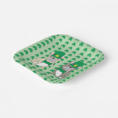 St. Patricks French Bulldogs ペーパープレート (傾斜あり)