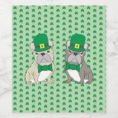 St. Patricks French Bulldogs ワインラベル (シングルラベル)