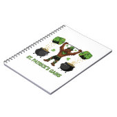 St. Patrick's Gains Funny Weightlifting Irish Sett ノートブック (左側)