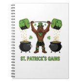 St. Patrick's Gains Funny Weightlifting Irish Sett ノートブック (正面)