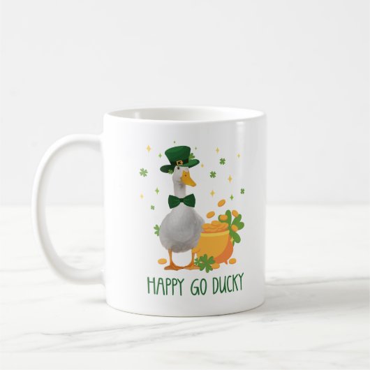 St. Patricks Happy Go Ducky コーヒーマグカップ (左)