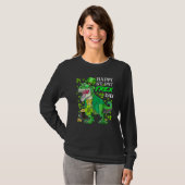 St Patricks HAPPY ST PAT REX DAY T Rex Dinosaur Fu Tシャツ (正面フル)