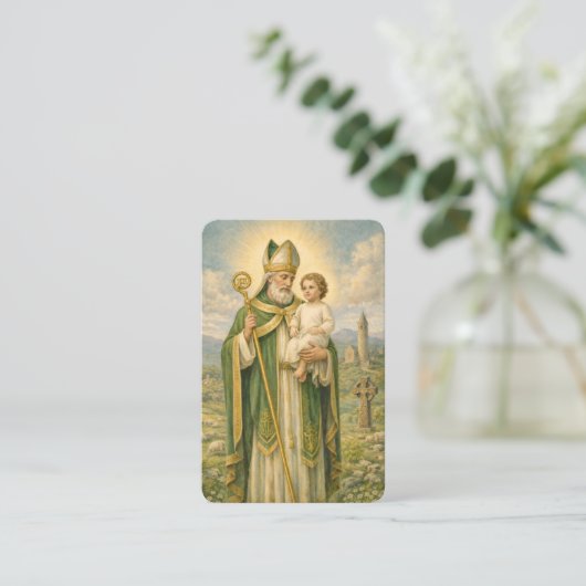 St. Patrick's  Holy Card Catholic Prayer 名刺 (スタンド正面)