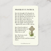 St. Patrick's  Holy Card Catholic Prayer 名刺 (裏面)