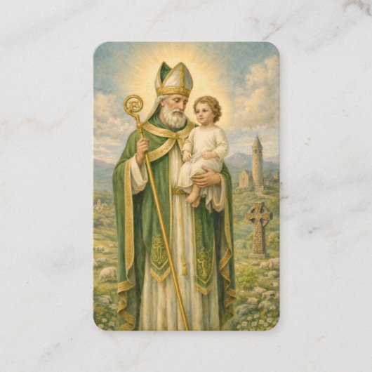 St. Patrick's  Holy Card Catholic Prayer 名刺 (正面)