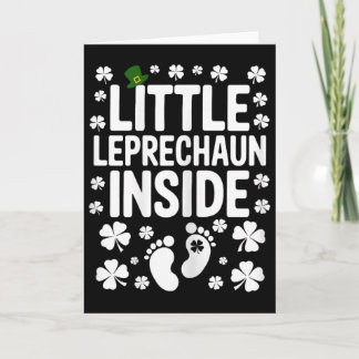 St Patricks Little Leprechaun Inside Pregnancy Ann カード