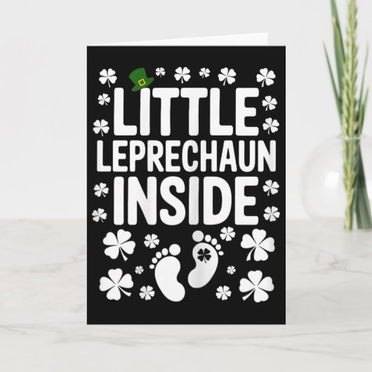 St Patricks Little Leprechaun Inside Pregnancy Ann カード (正面)