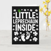 St Patricks Little Leprechaun Inside Pregnancy Ann カード (黄色い花)