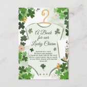 St. Patrick's Lucky Charm Books for Baby Shower エンクロージャーカード (正面)