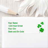 St Patrick's Lucky Shamrock Personalized Address ラベル (インサイチュ)