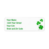 St Patrick's Lucky Shamrock Personalized Address ラベル (正面)