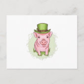 St Patrick's mini pig ポストカード (正面)