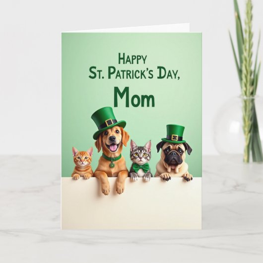 St Patricks Pets Mom Card カード (正面)