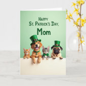St Patricks Pets Mom Card カード (黄色い花)