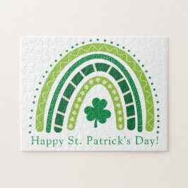 St. Patrick's Rainbow |	Happy Whimsical Shamrock ジグソーパズル