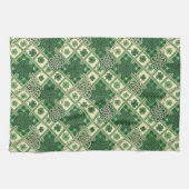 St Patrick's Shamrocks n Intertwined Celtic Knots キッチンタオル (横)
