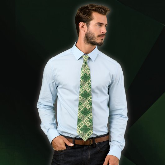 St Patrick's Shamrocks n Intertwined Celtic Knots ネクタイ