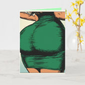 ST PATRICK'S , SPANK ME I'M IRISH! GREETING CARD カード (黄色い花)