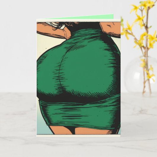 ST PATRICK'S , SPANK ME I'M IRISH! GREETING CARD カード (黄色い花)