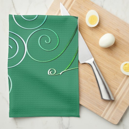 St. Patrick's Teal Kitchen Towels キッチンタオル (四つ折り)