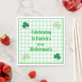 St Patricks Watercolor Green Shamrocks スタンダードランチョンナプキン (インサイチュ)