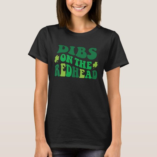 st patricksDおもしろいのレッドヘッドのグルーヴDibs Tシャツ (正面)