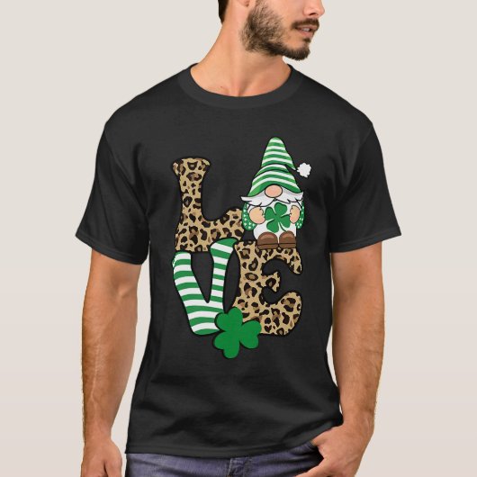 St Patricku2019s Day Lucky Love Gnome St Patrick's Tシャツ (正面)