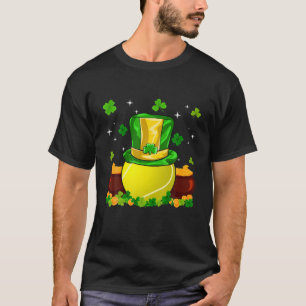 St pattys dayテニアイリッシュハットスポーツラバーマッチン tシャツ
