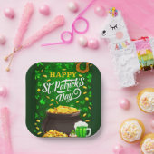 st patty's day紙プレート ペーパープレート (パーティー)